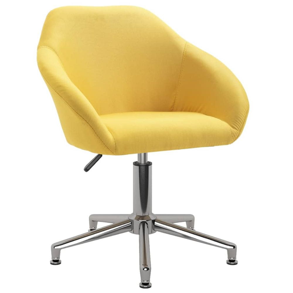 Petromila vidaXL Otočná kancelárska stolička žltá látková